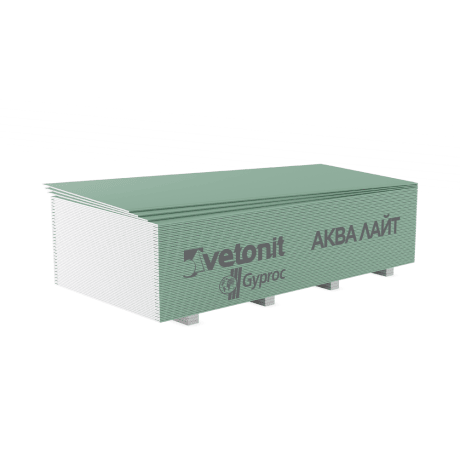 Гипсовая влагостойкая строительная плита Vetonit АКВА ЛАЙТ 9,5х1200х3000 мм (ПРО)