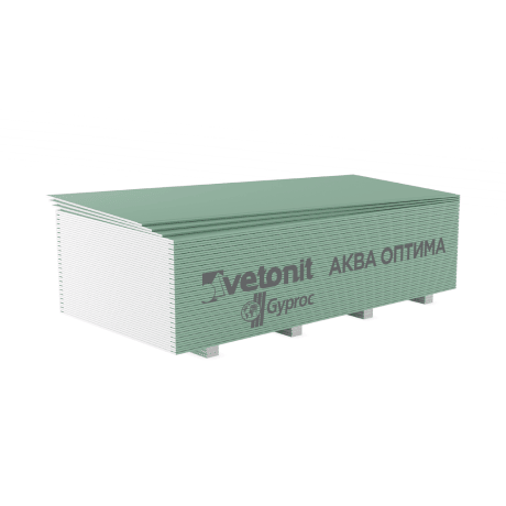 Гипсовая влагостойкая строительная плита Vetonit АКВА ОПТИМА 12,5х1200х3000 мм (ПРО)
