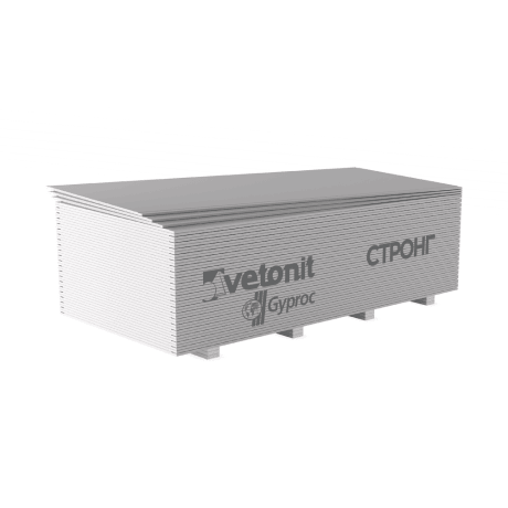Гипсовая высокопрочная строительная плита Vetonit СТРОНГ 15х1200х2700 мм (ПРО)