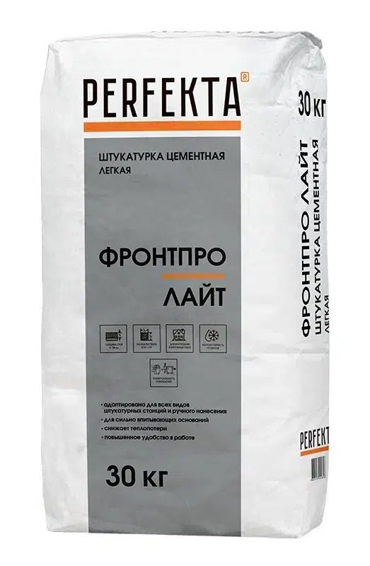 Смесь штукатурная цементная PERFEKTA Фронтпро Лайт МН 30 кг