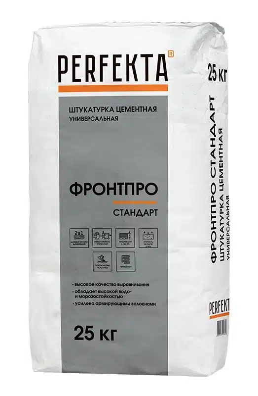 Смесь штукатурная цементная PERFEKTA Фронтпро Стандарт 25 кг