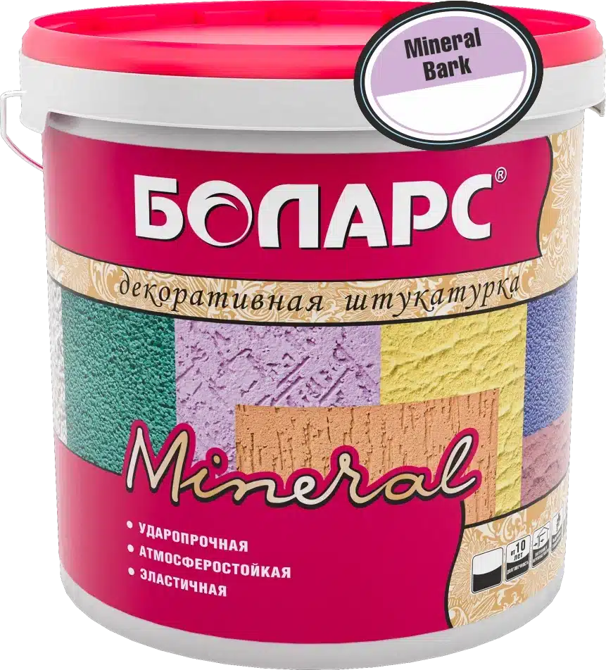 Штукатурка акриловая декоративная готовая Боларс MINERAL BARK 15 кг (2,0 мм)