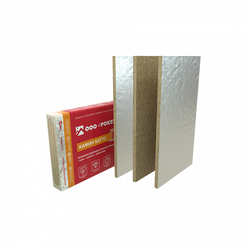 Плита теплоизоляционная из базальтовой ваты RWL КАМИН БАТТС 30х600х1000 мм