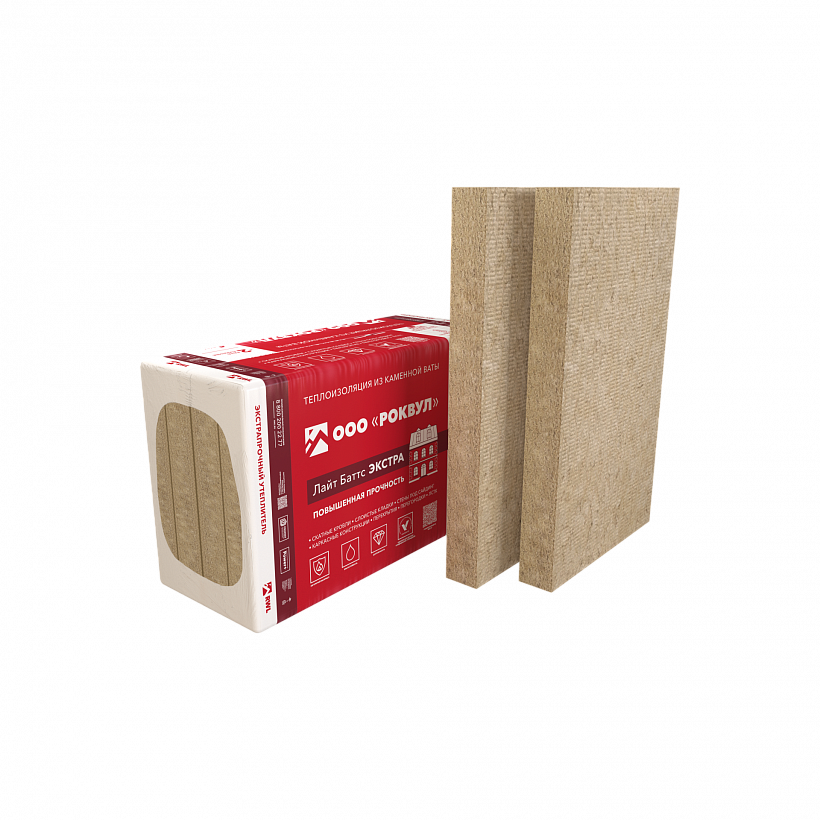 Плита теплоизоляционная из базальтовой ваты RWL ЛАЙТ БАТТС ЭКСТРА 100х600х1000 мм