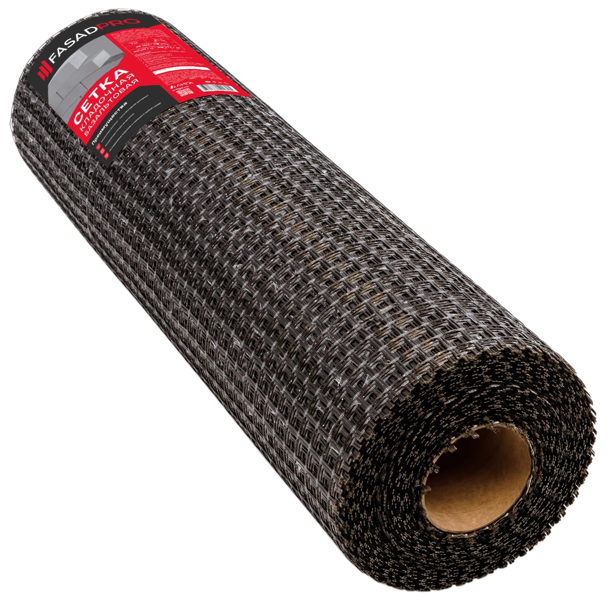 Сетка базальтовая кладочная FASADPRO 2500 25х25 мм (190 г/м²) 0,5х50 м
