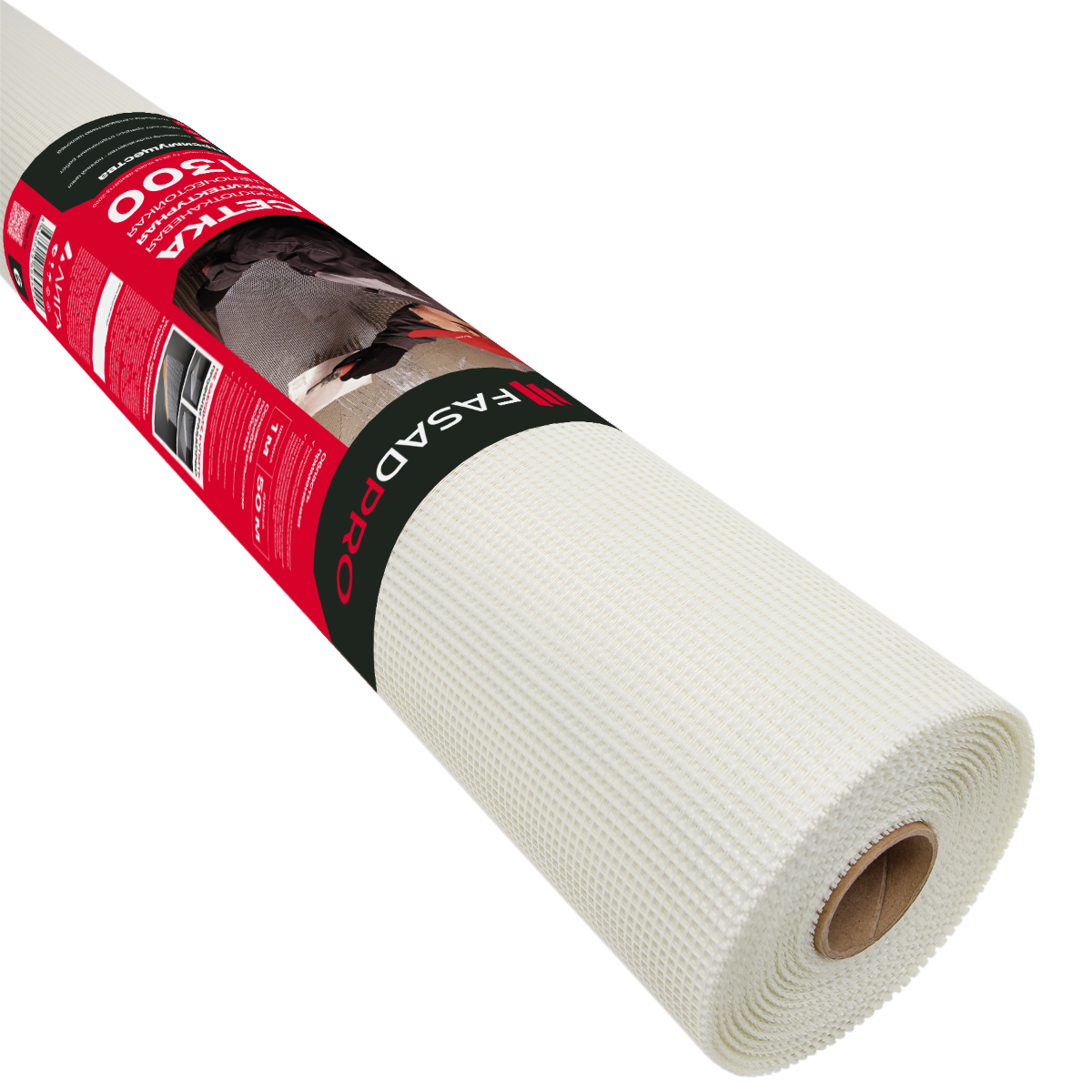 Сетка стеклотканевая фасадная щелочестойкая FASADPRO 1300 4х5 мм (120 г/м²) 1х50 м