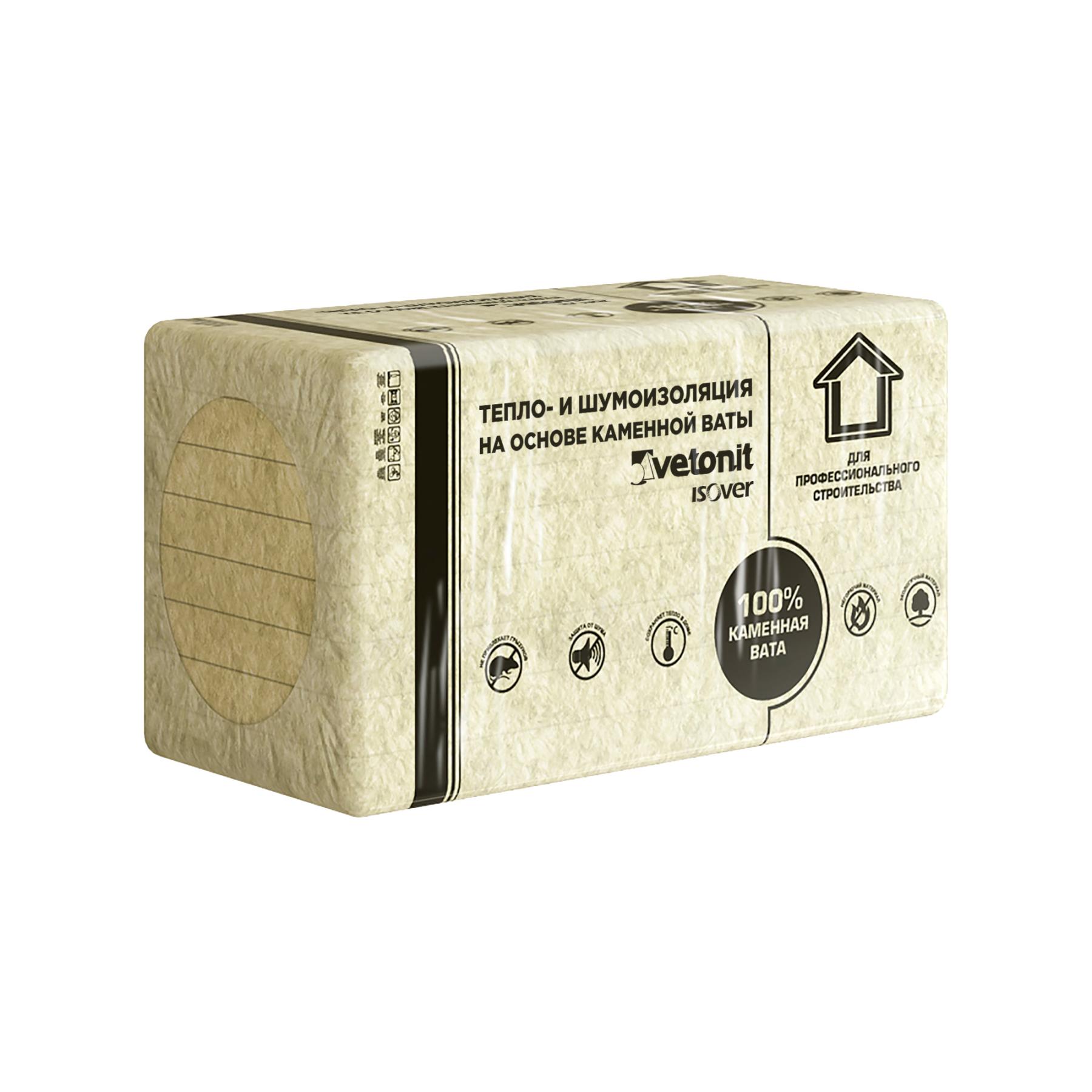 Плита теплоизоляционная из базальтовой ваты Vetonit Флор 100х600х1000 мм