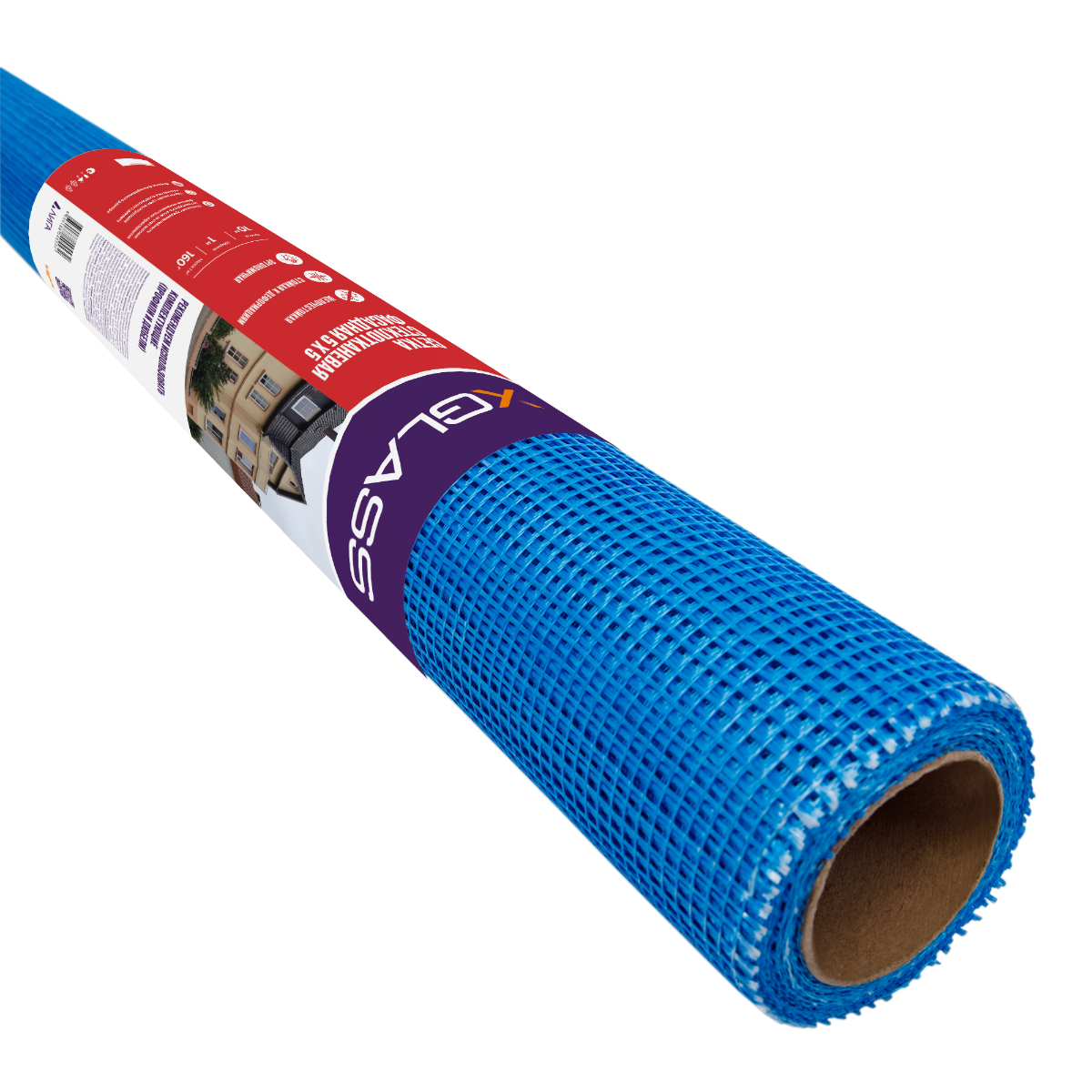 Сетка стеклотканевая фасадная XGLASS 5,0х5,0 мм (160 г/м²) 1х10 м