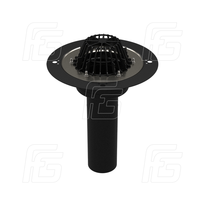 Воронка кровельная с обжимным фланцем и листвоуловителем WIGAR 110(D)х170 мм