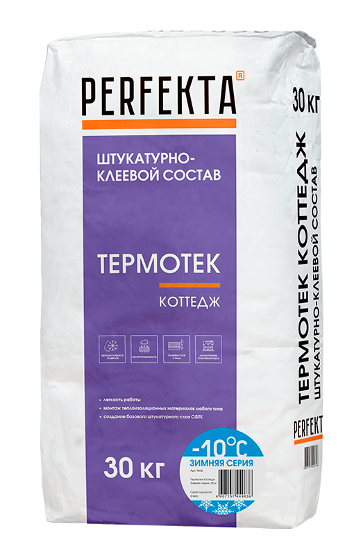 Смесь клеевая для теплоизоляции PERFEKTA Термотек Коттедж Зимняя 30 кг
