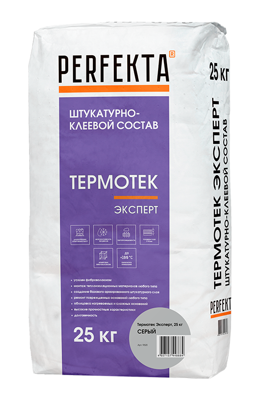 Смесь армировочно-клеевая PERFEKTA Термотек Эксперт 25 кг (белый)