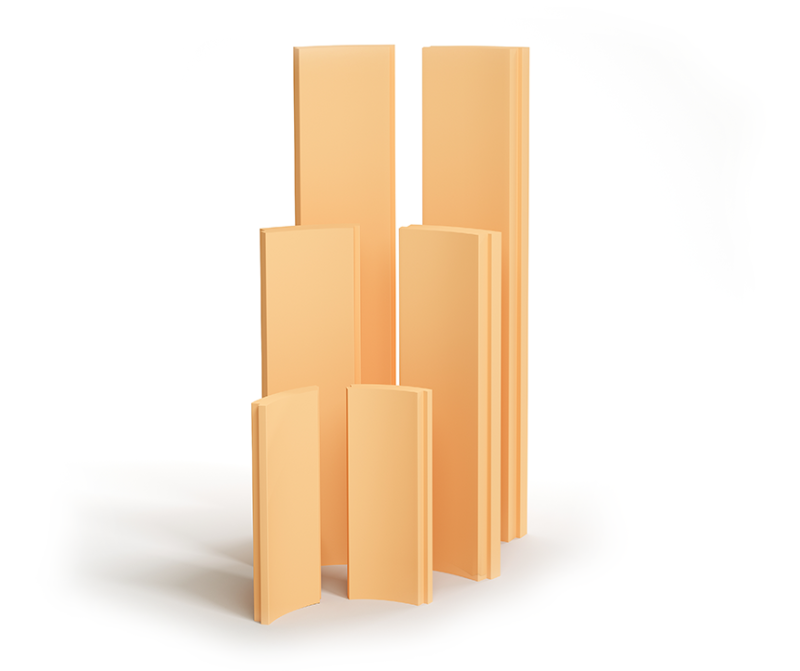 Сегмент из экструзионного пенополистирола ПЕНОПЛЭКС тип 45 100х1430-2400 мм